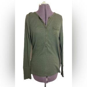 Old Navy Y2K Ribbed Henley Top Size M Elena Gilbert Bella Swan Twilight Tumblr